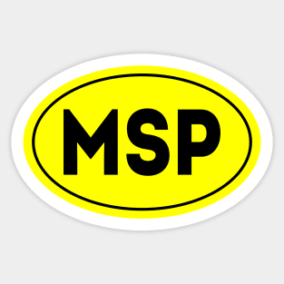 MSP Airport Code Minneapolis–Saint Paul International Airport USA Sticker